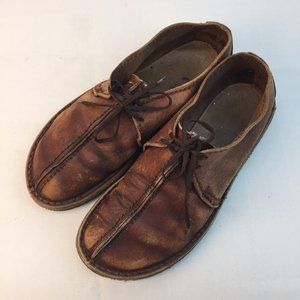 Rare Men's Leather Hiking Shoes Cuality Brown Sz 9